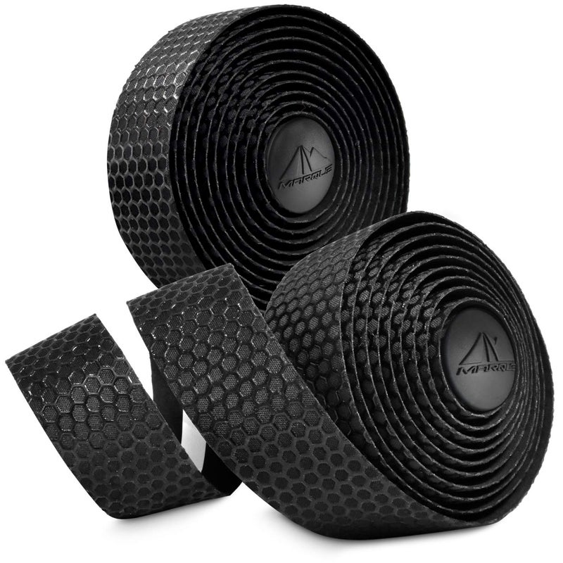 MARQUE Hex Bicycle Handlebar Tape - Road Bike Handle bar Tape 2PCS per Set (Black) - Image 1